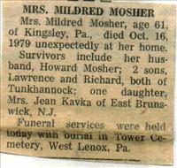 Mosher, Mildred